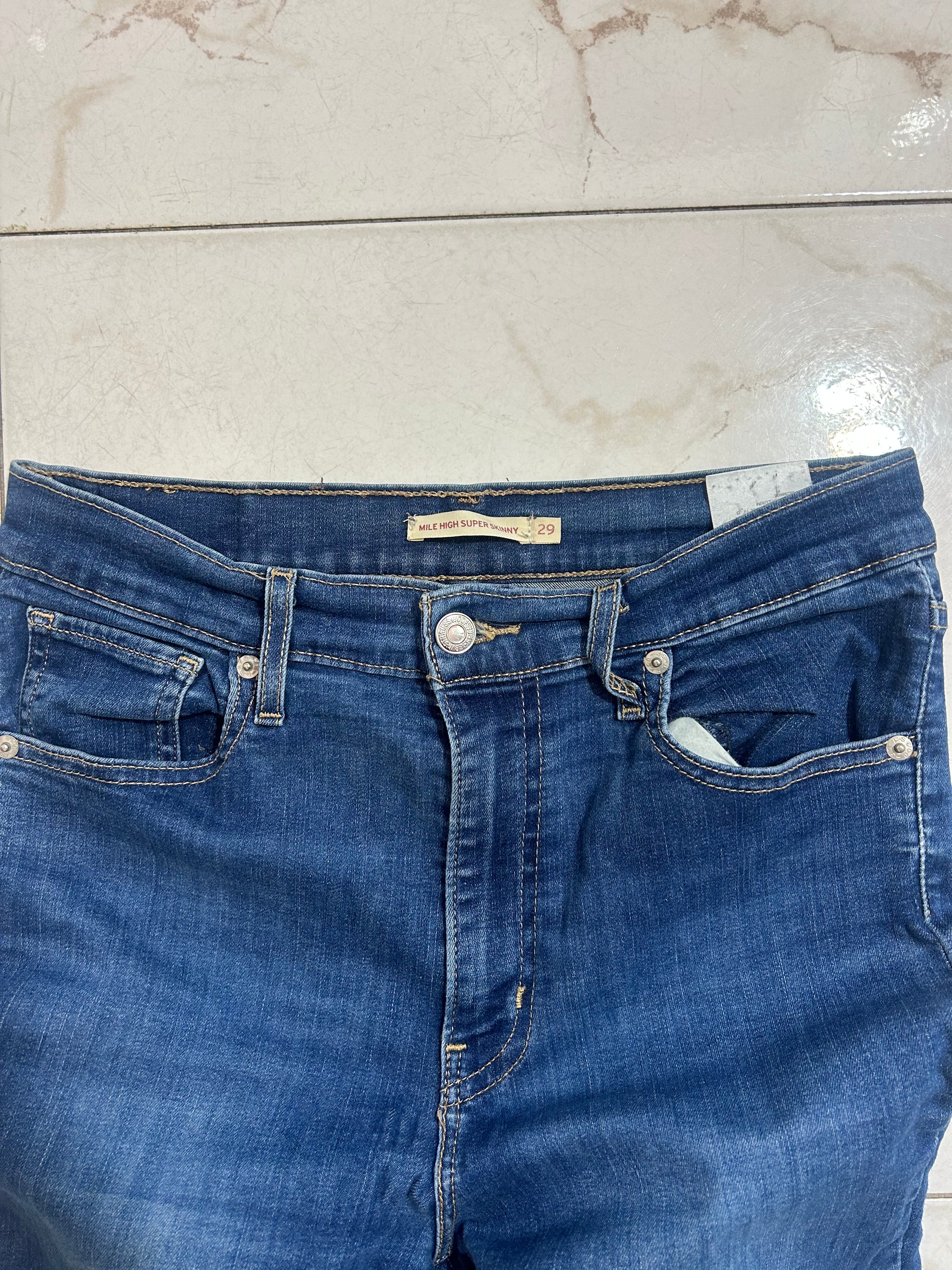 Levi’s Mile High Super Skinny Blu Denim – Taglia 29 IT 44 #29