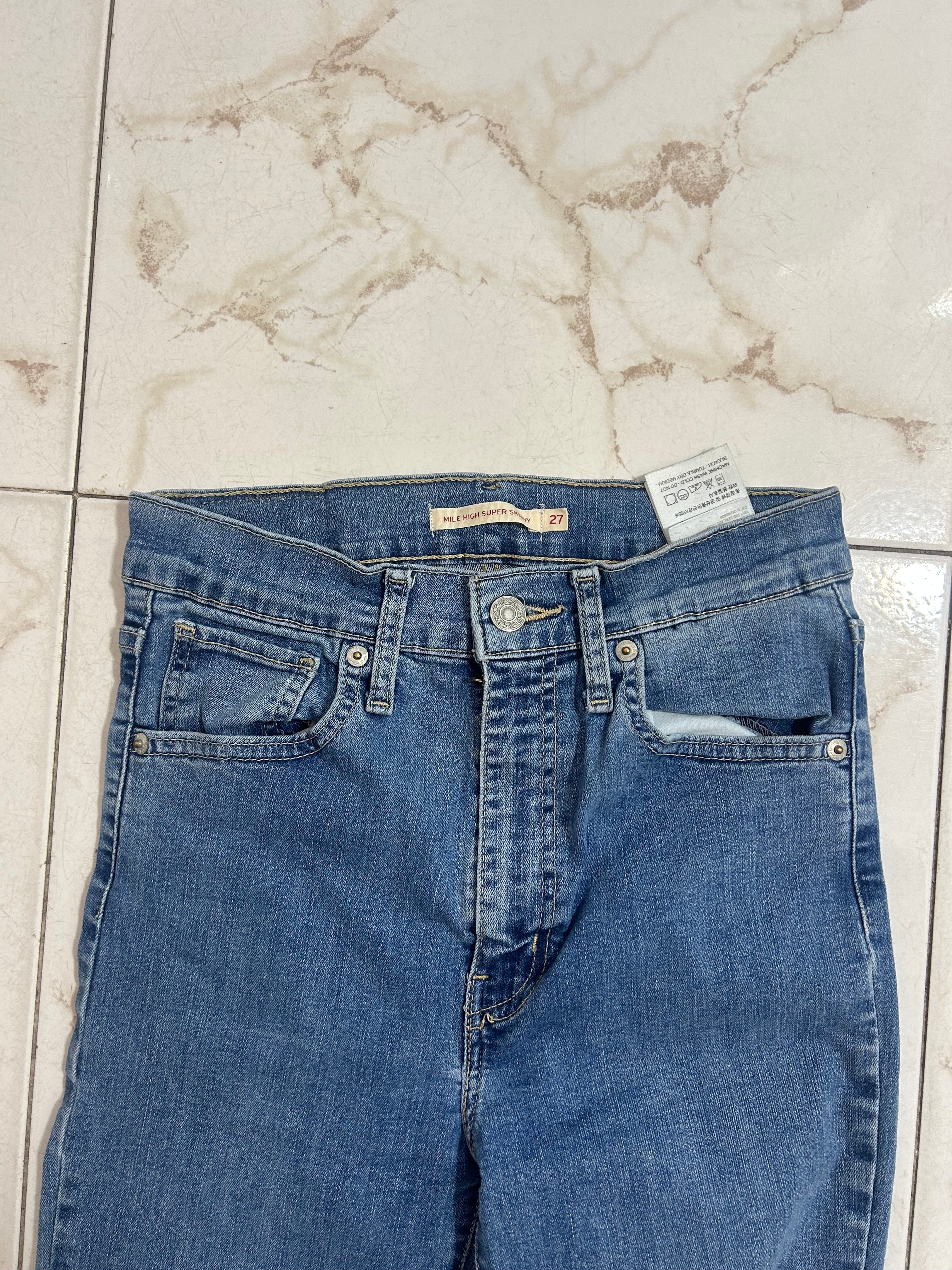 Levi’s Mile High Super Skinny Blu Denim – Taglia 27 IT 41 #25