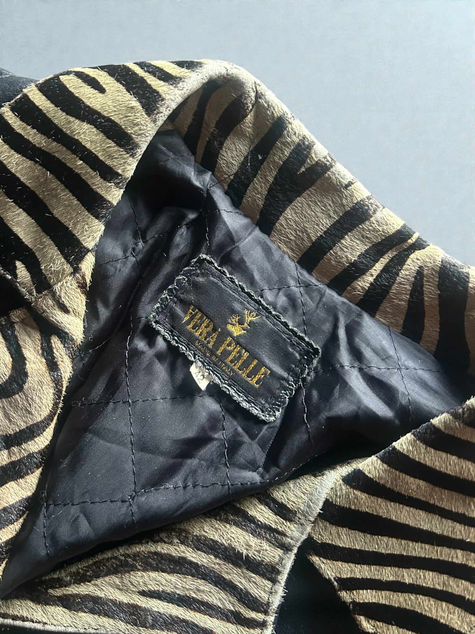 Giubbotto in Vera Pelle da Donna Animalier – Taglia IT 42