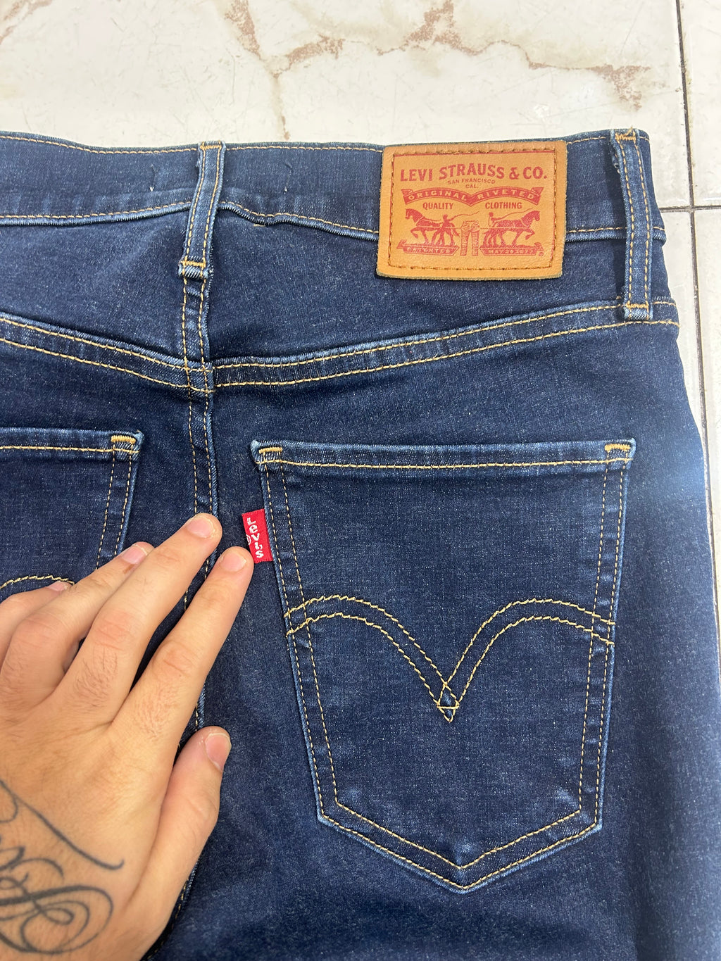 Levi’s Mile High Super Skinny Blu Denim – Taglia 27 (IT 41) #26