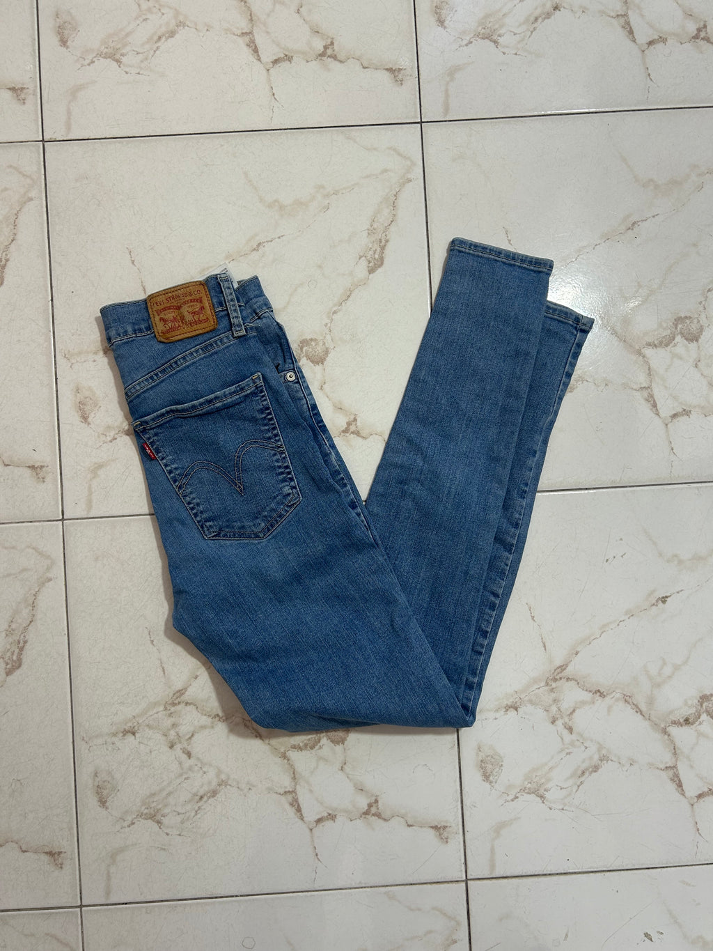 Levi’s Mile High Super Skinny Blu Denim – Taglia 27 IT 41 #25