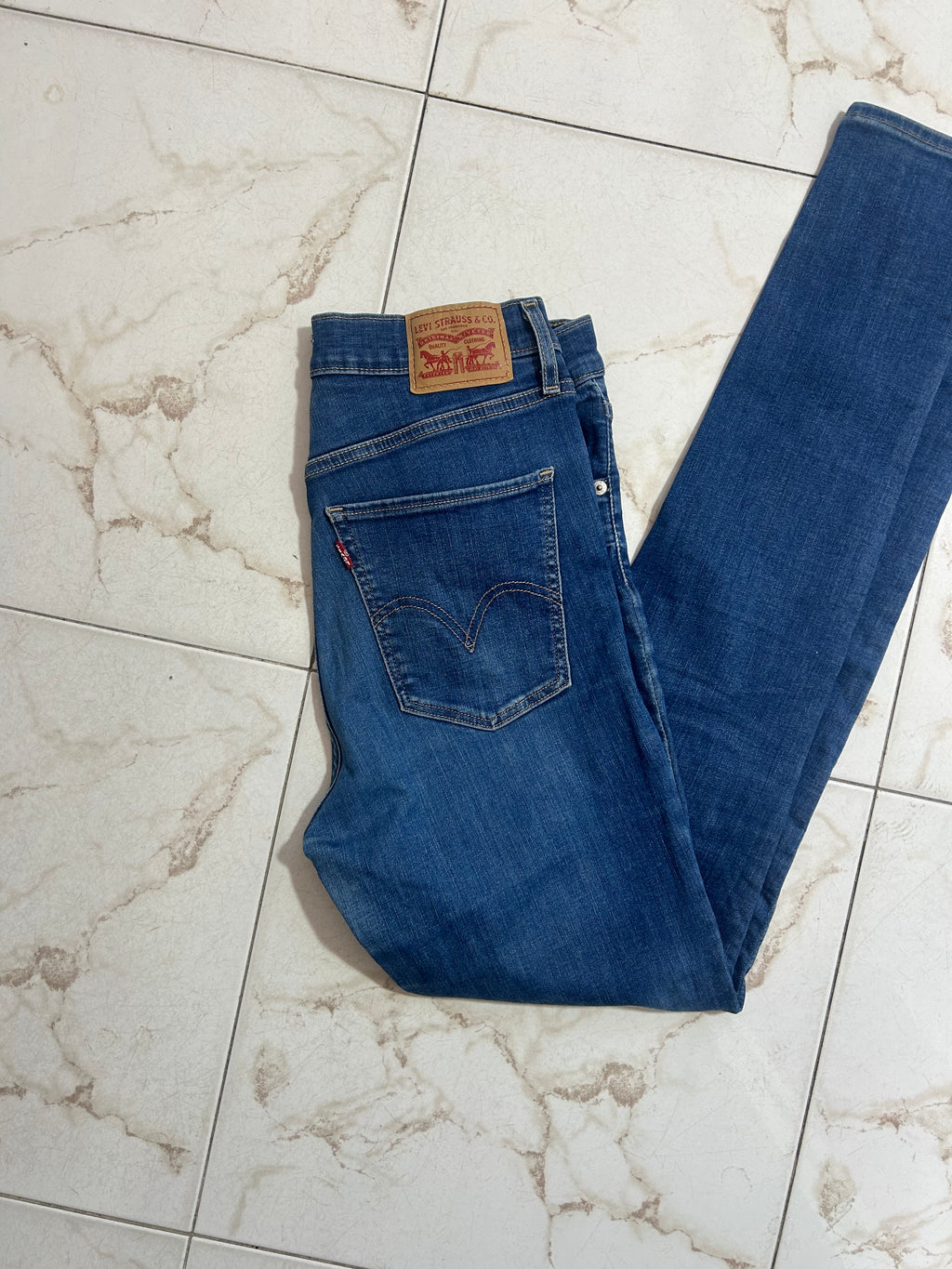 Levi’s Mile High Super Skinny Blu Denim – Taglia 29 IT 44 #29