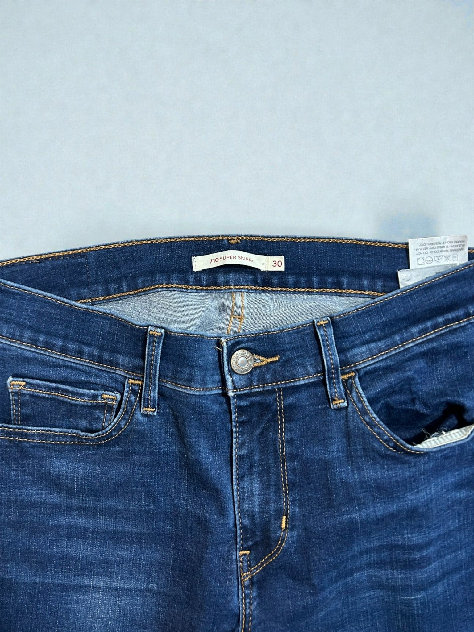 Jeans Levi’s 710 Super Skinny Vintage – Denim Blu – Taglia IT 44 (W30)