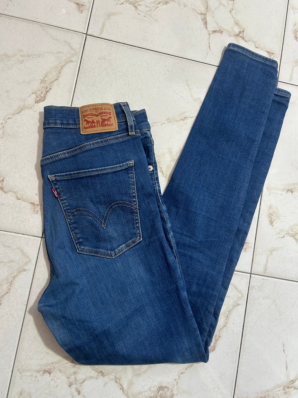Levi’s Mile High Super Skinny Blu Denim – Taglia 29 IT 44 #29
