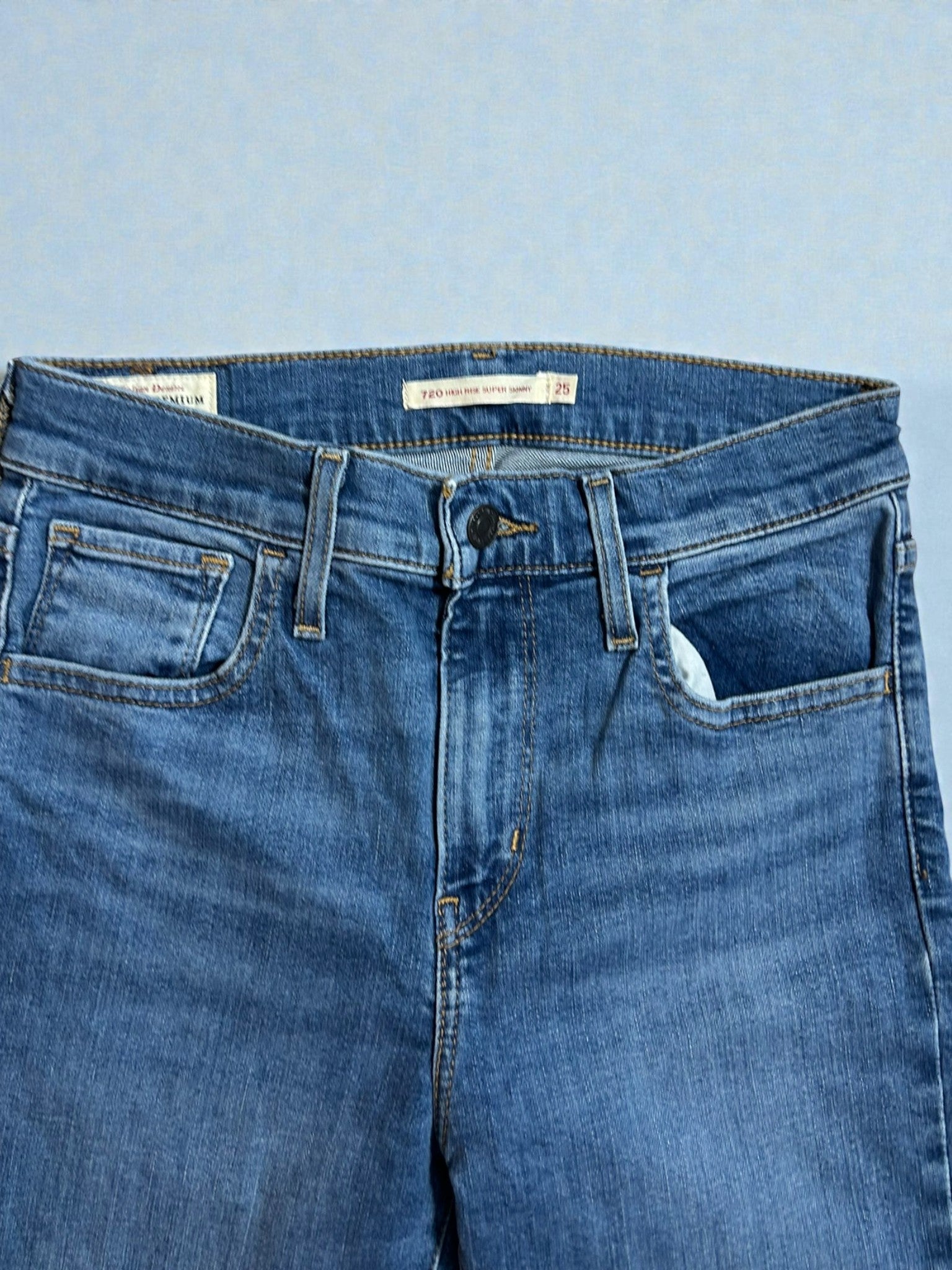 Jeans Levi’s 720 High Rise Super Skinny Vintage – Denim Blu – Taglia IT 38 (W25)