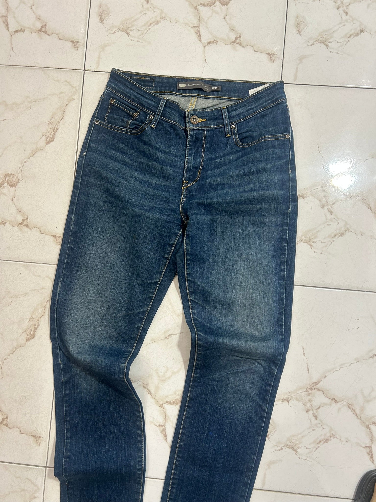 Levi’s Demi Curve slim blu denim taglia 28 IT 42  #16