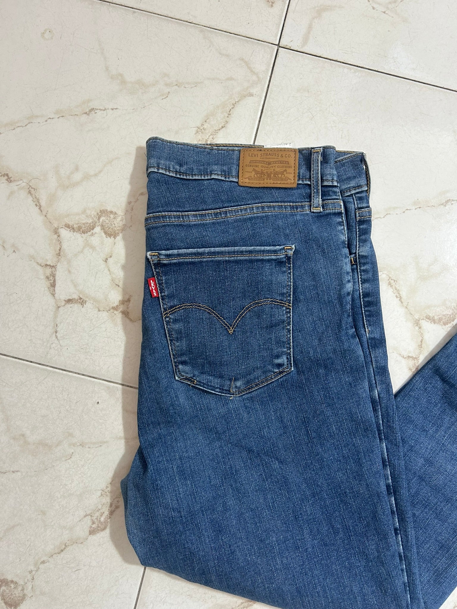 Levi’s 724 High Rise Straight Blu Denim – Taglia 33 (IT 48) #19