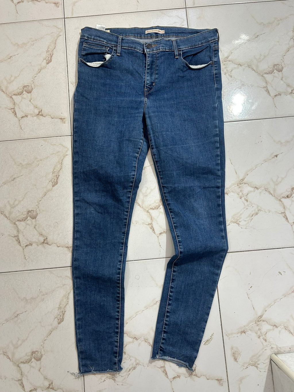 Levi’s 724 High Rise Straight Blu Denim – Taglia 33 (IT 48) #19