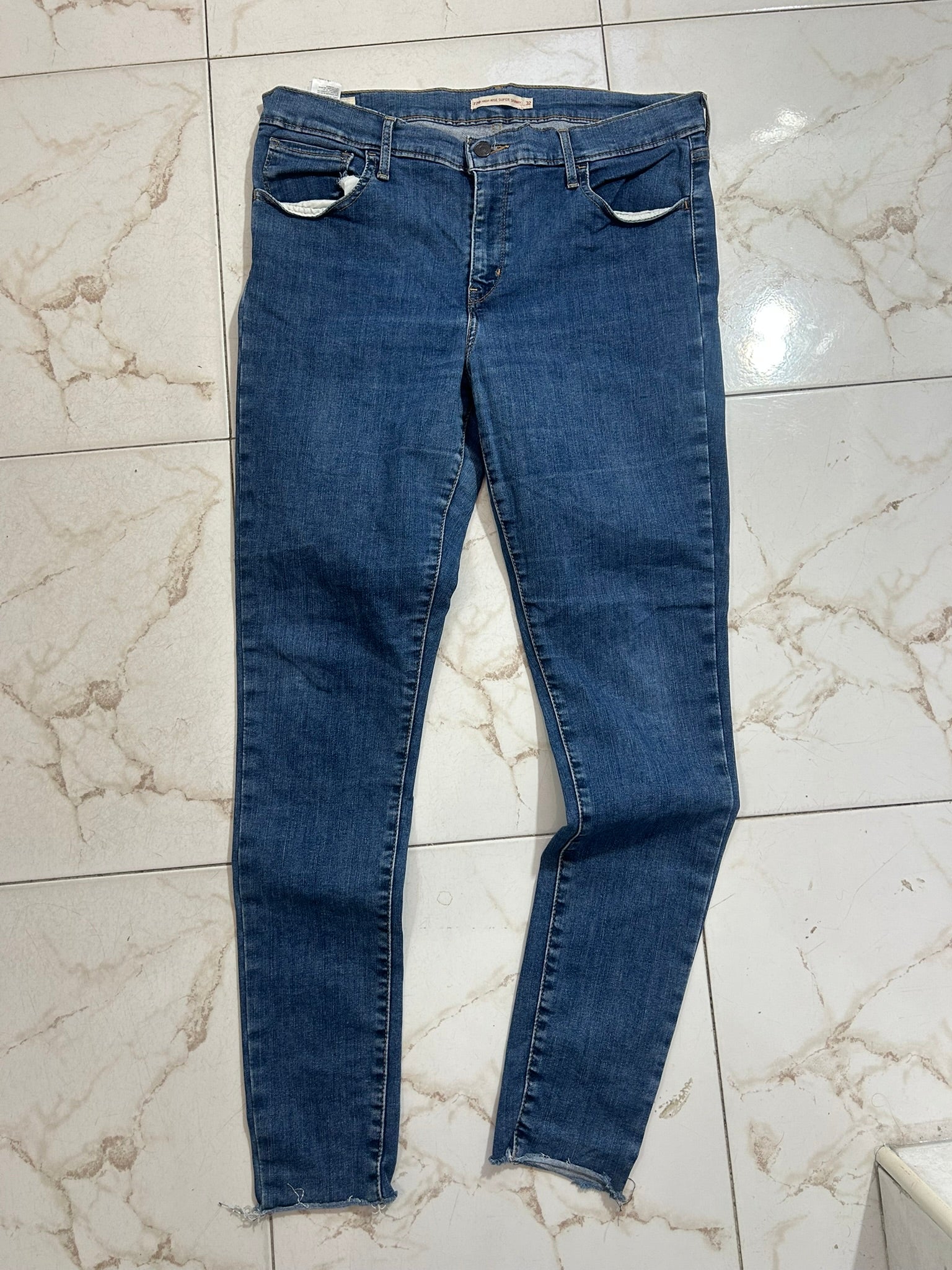 Levi’s 724 High Rise Straight Blu Denim – Taglia 33 (IT 48) #19