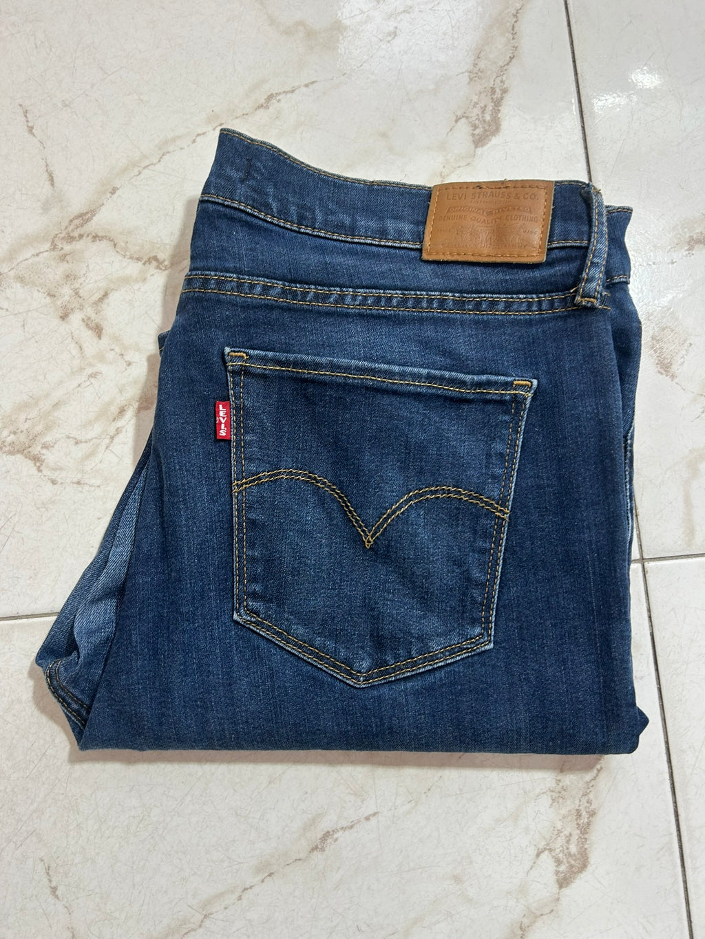 Levi’s 724 High Rise Straight Blu Denim – Taglia 33 (IT 48) #19