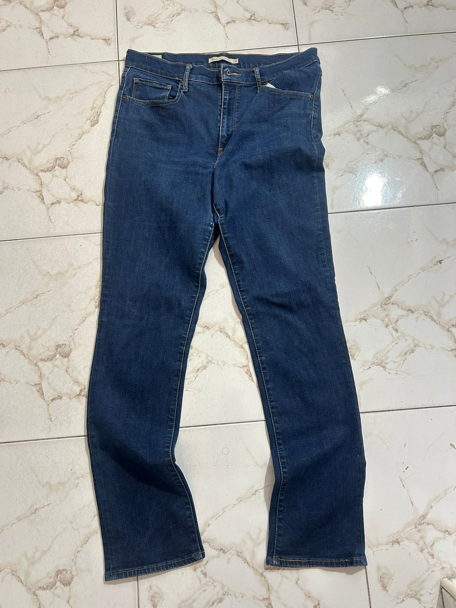 Levi’s 724 High Rise Straight Blu Denim – Taglia 33 (IT 48) #19