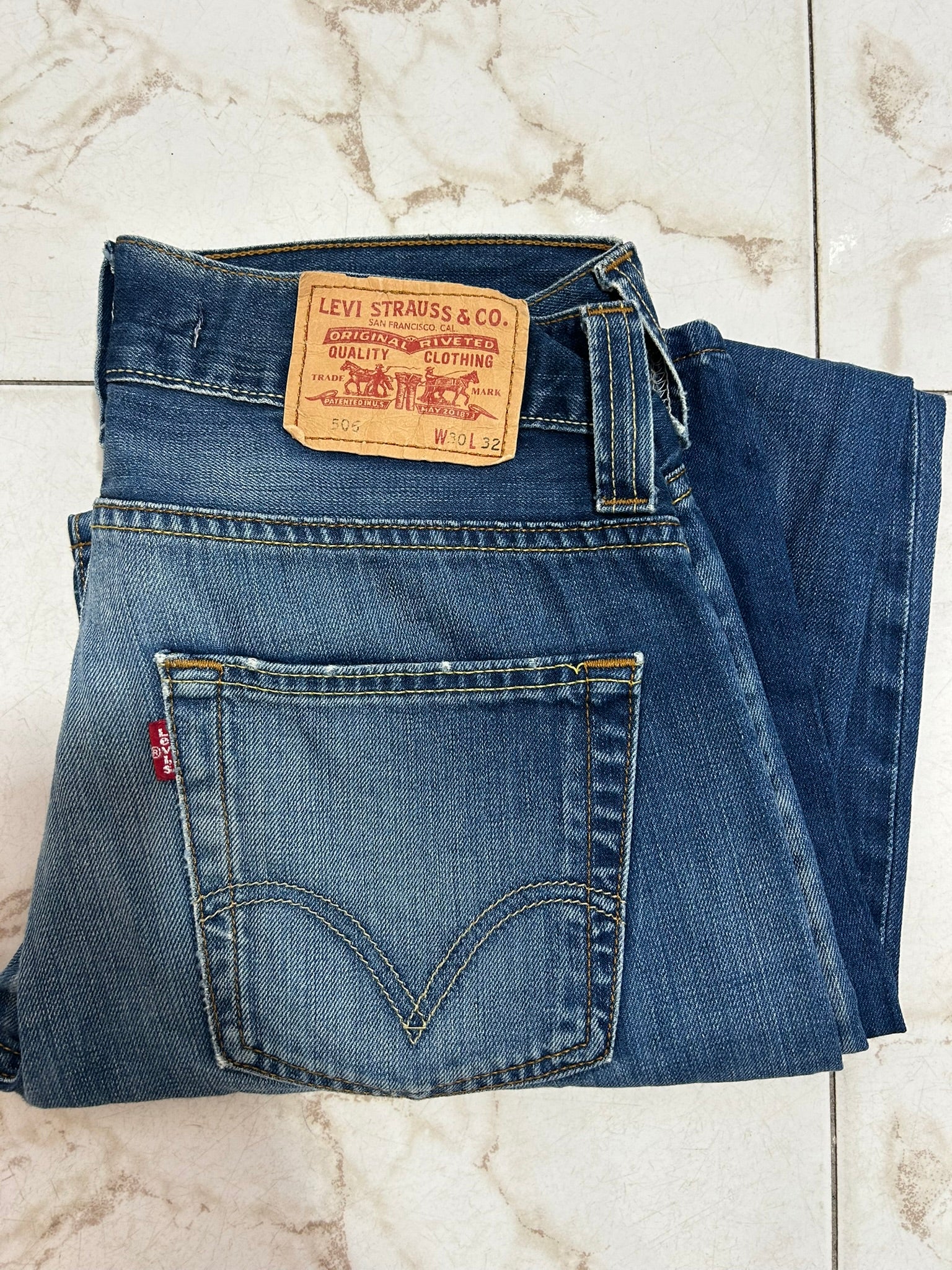 Jeans Levi’s 505 Regular Fit W30 L32 blu classico 44 IT 05
