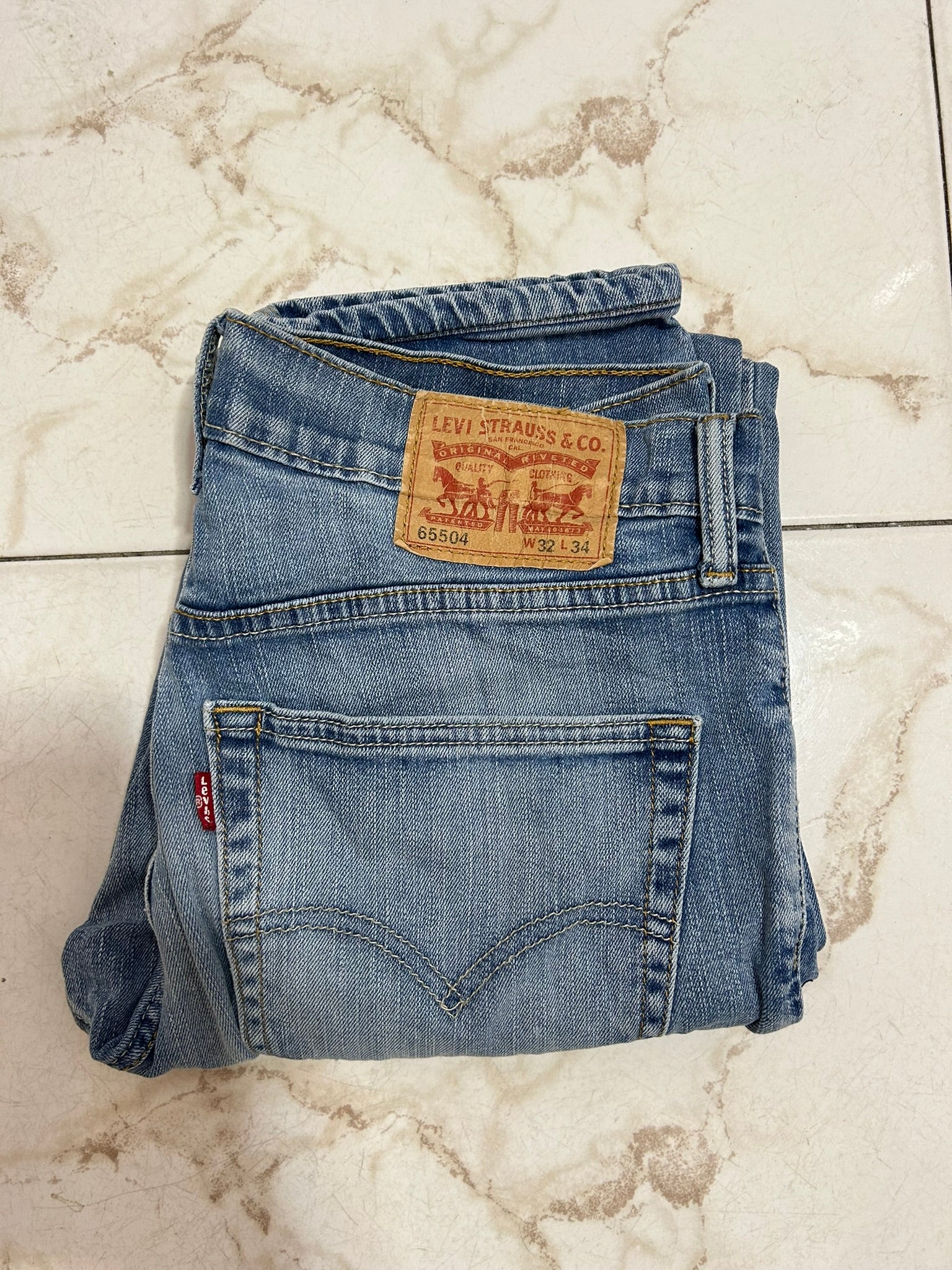 Jeans Levi’s 65504 Straight Fit W32 L34 blu chiaro 46 IT #6