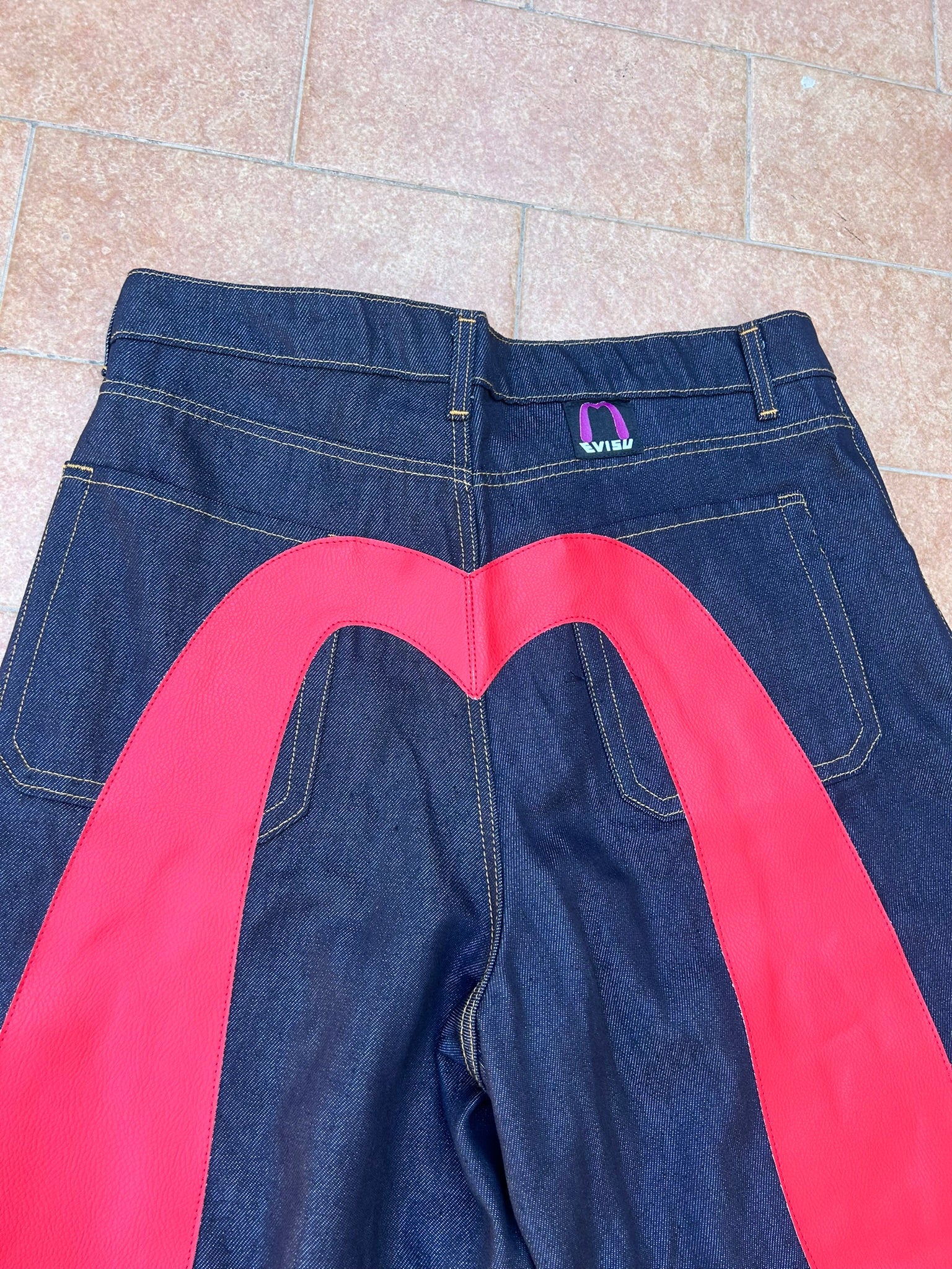 Jeans evisu retro rosso