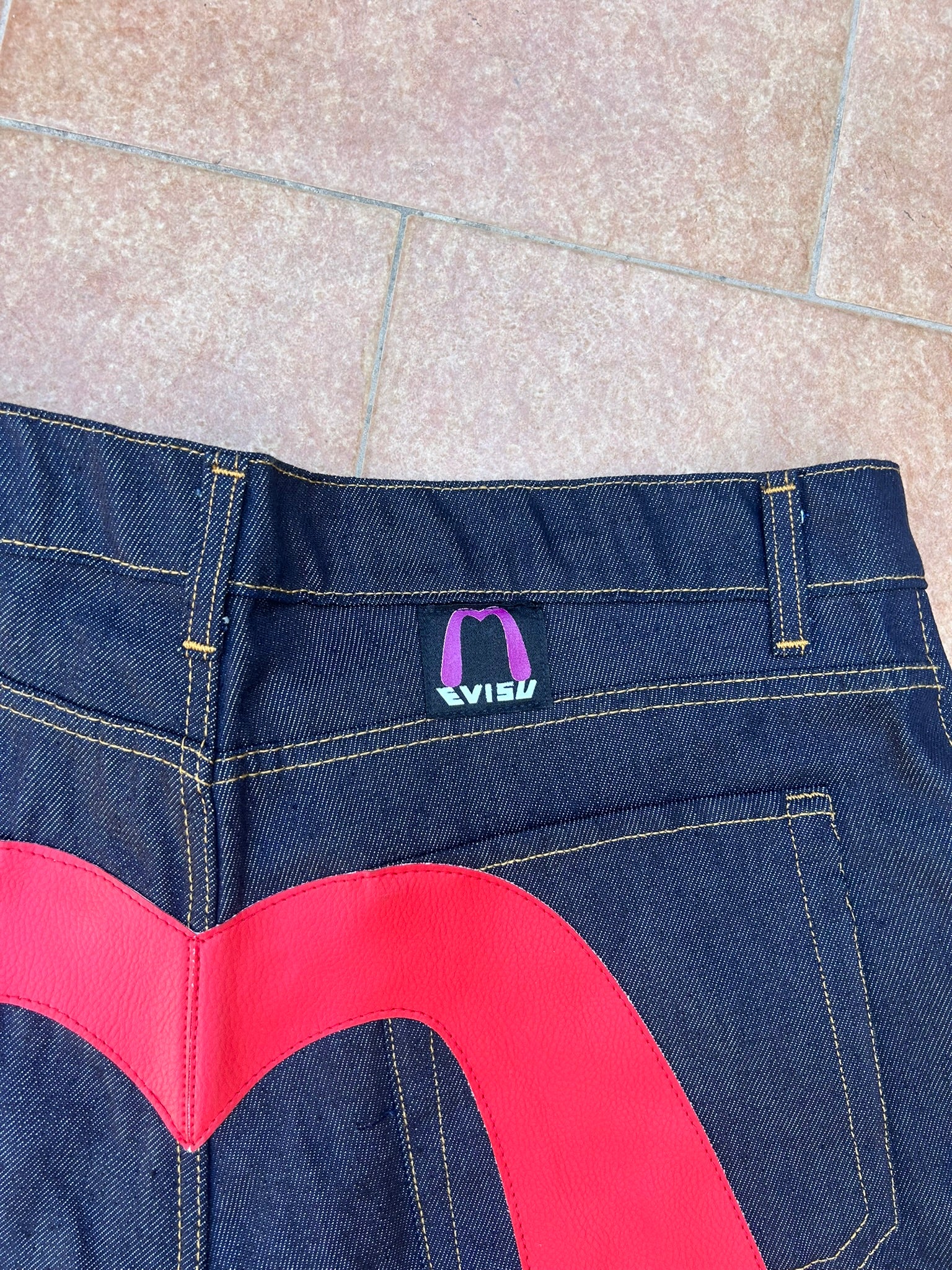 Jeans evisu retro rosso