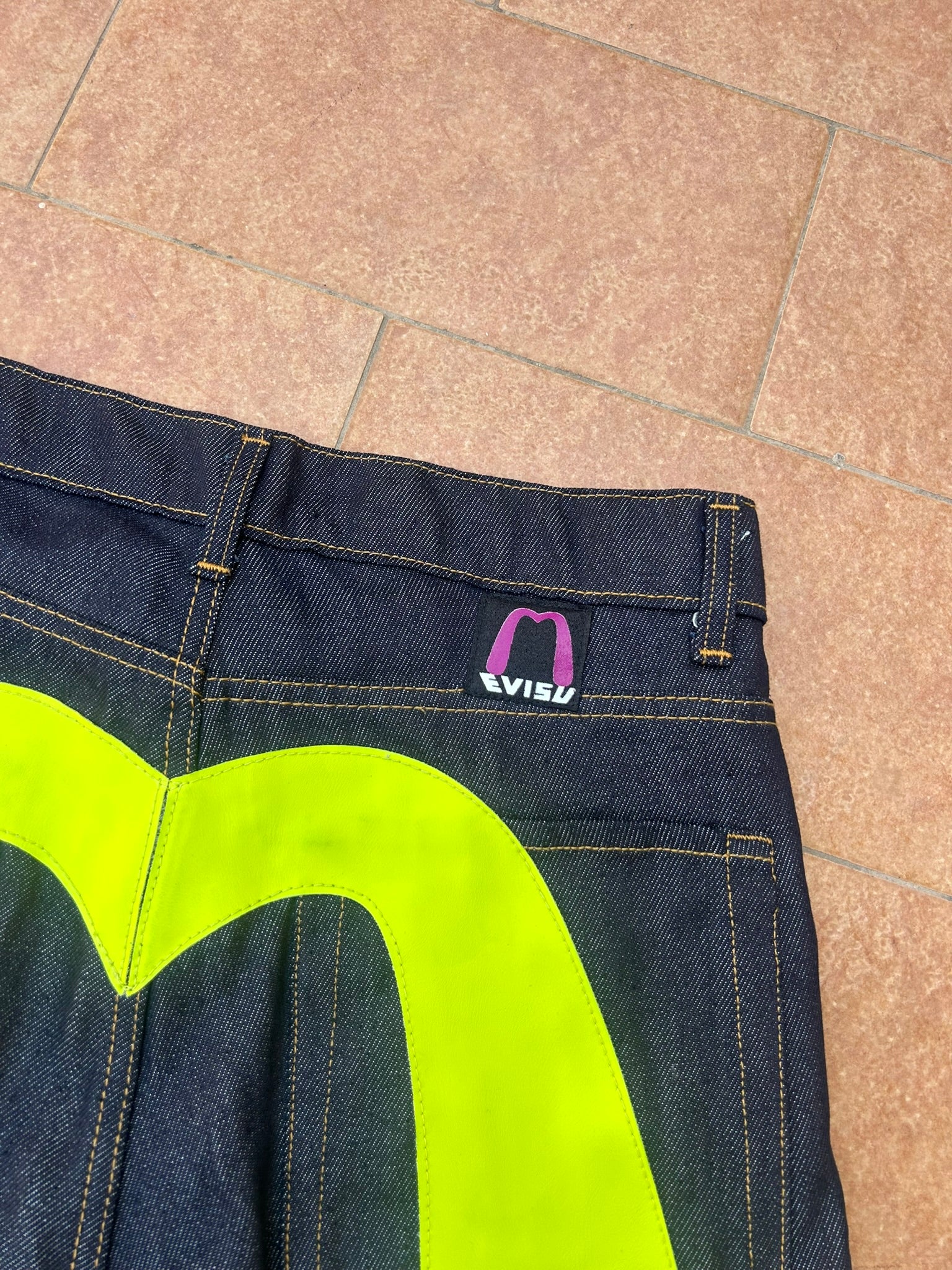 Jeans evisu retro  giallo